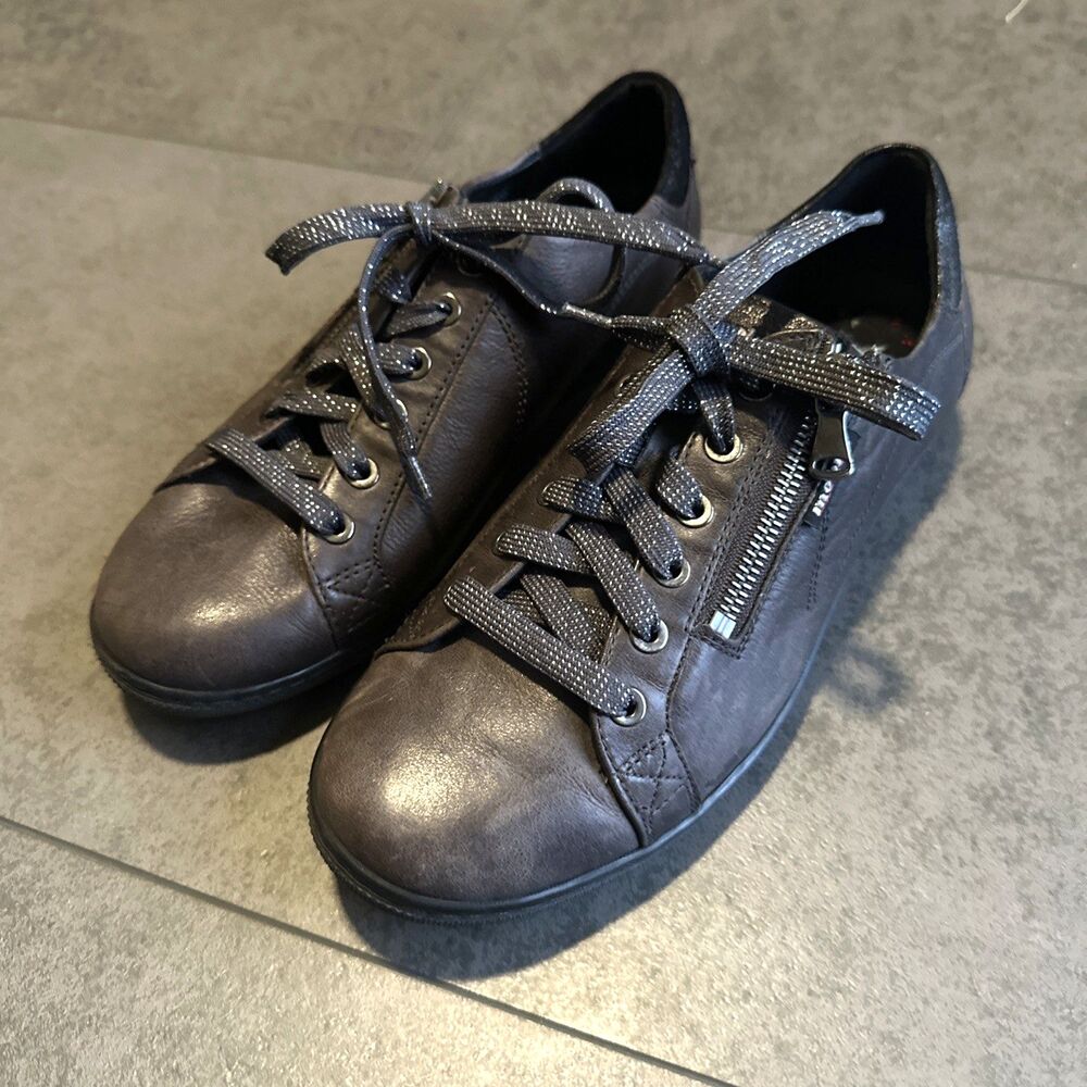 Mobils sneaker sz 7 Mephisto Air-Relax Leather Shoes Brown Leather Preppy casual